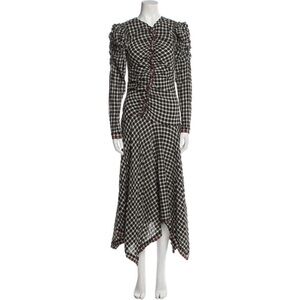 Ulla Johnston Elegant Black and White Checkered Dress